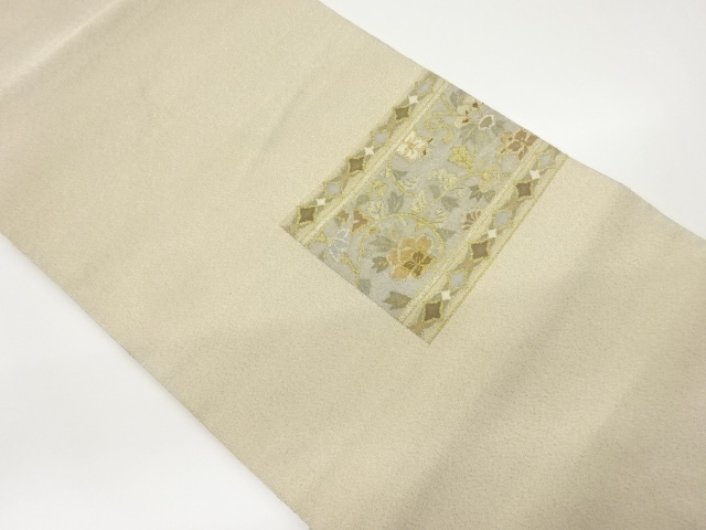 JAPANESE NAGOYA OBI / TSUZURE / WOVEN FLOWER ARABESQUE